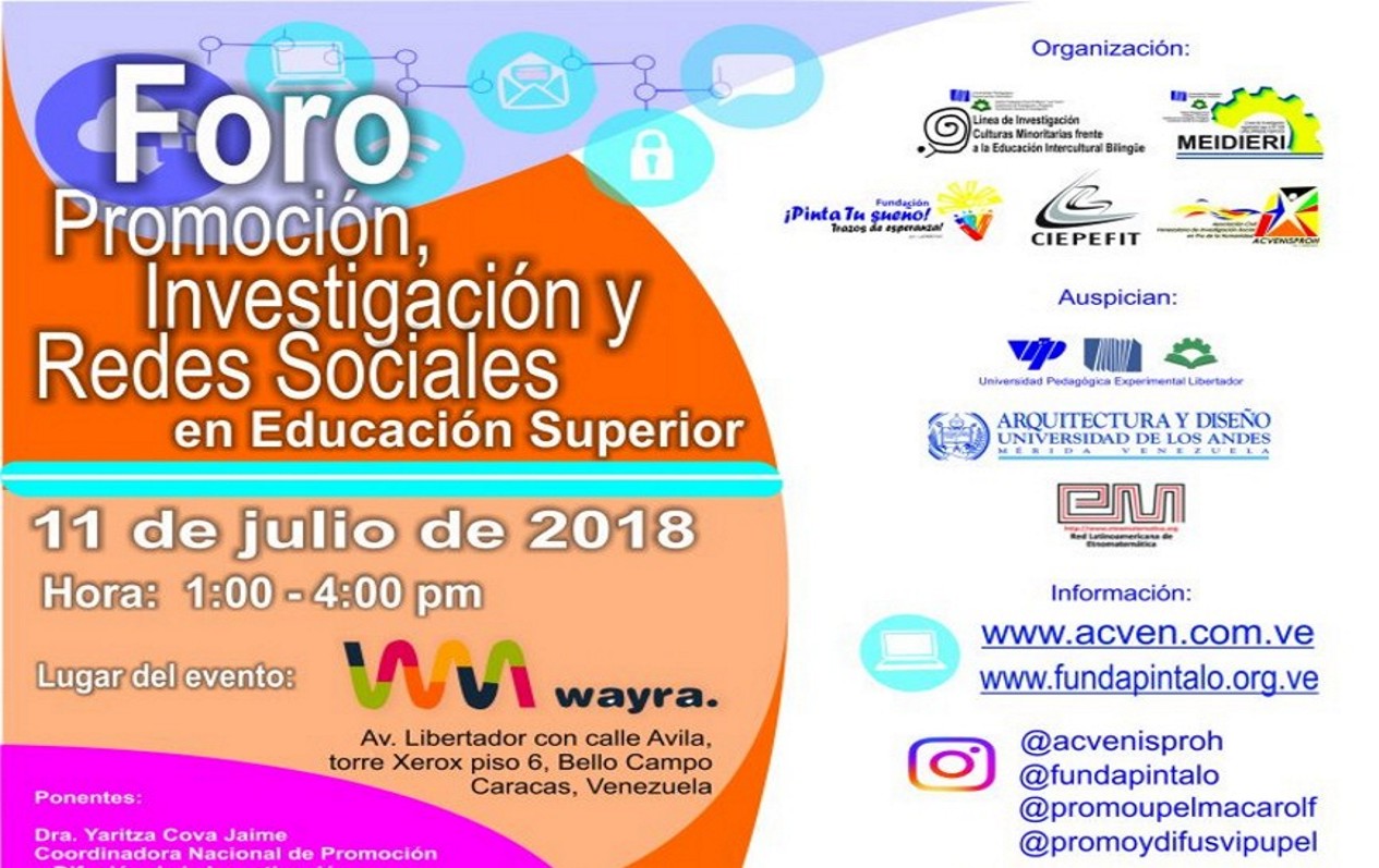 Foro: Promoción, Investigación y Redes Sociales en Educación Superior